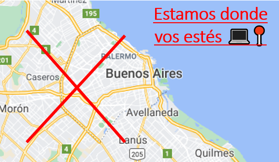 mapa con frase